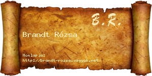 Brandt Rózsa névjegykártya