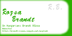 rozsa brandt business card