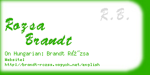 rozsa brandt business card